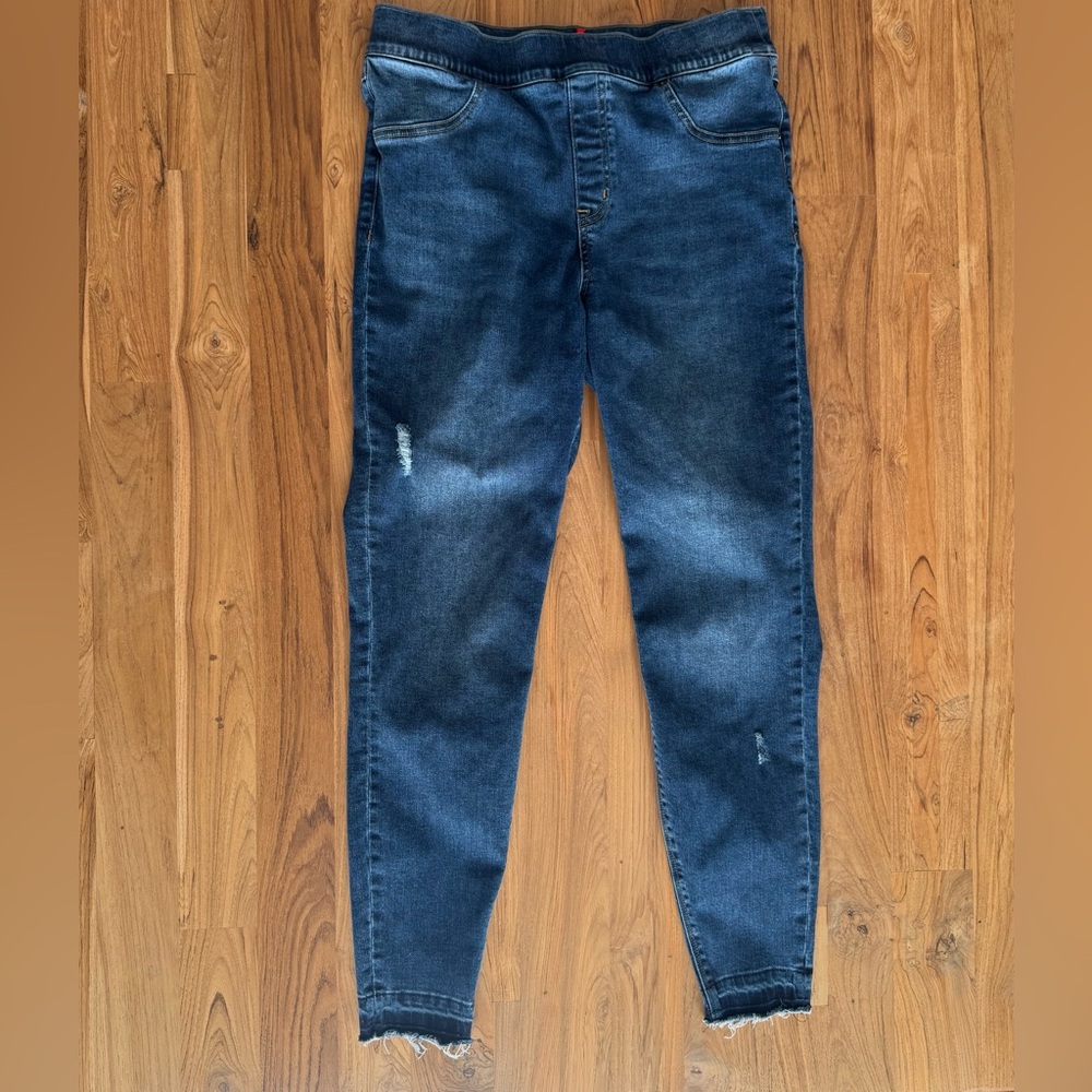 SPANX Dark Wash Blue Jeggings - Picture 2 of 15